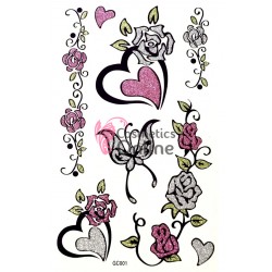 Tatuaje temporare pentru corp cu sclipici GC001